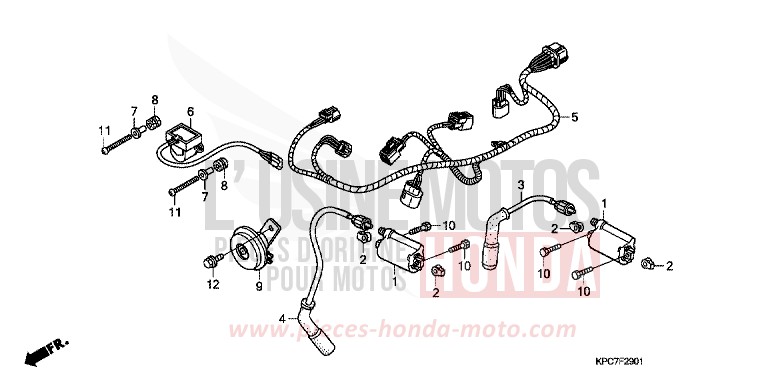 SUB HARNESS/IGNITION COIL for Varadero 125 SHASTA WHITE (NH138) from 2011